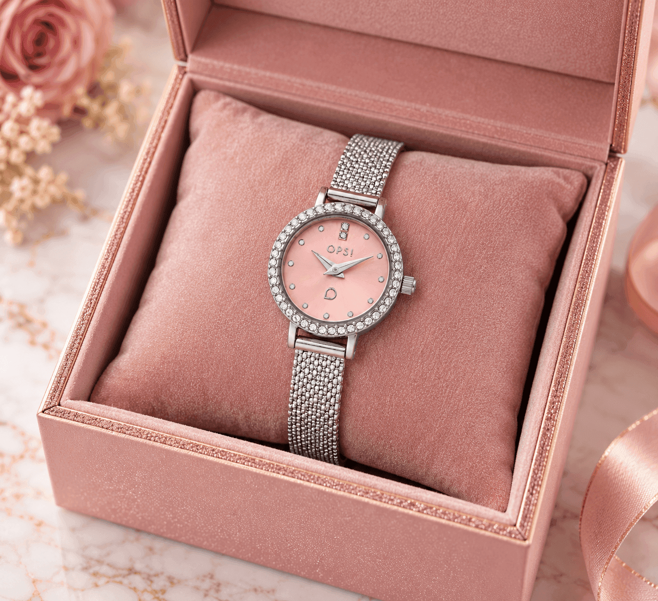 Ops Object  -  Orologio Donna  con cassa e bracciale in metallo mesh diamantato Allure - 3