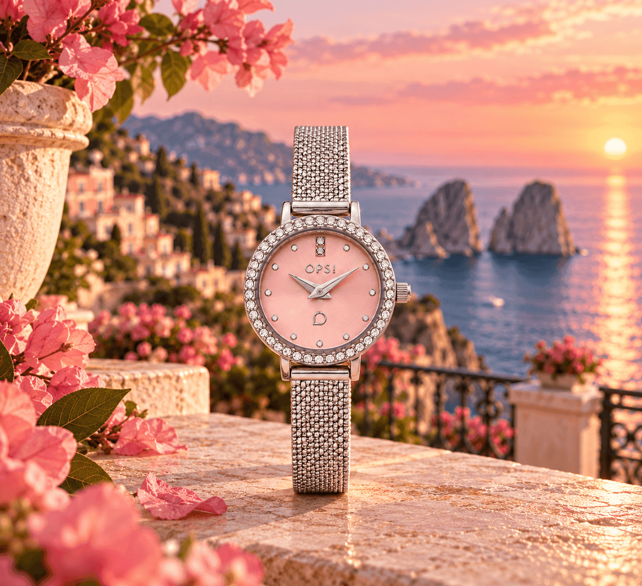 Ops Object  -  Orologio Donna  con cassa e bracciale in metallo mesh diamantato Allure - 4