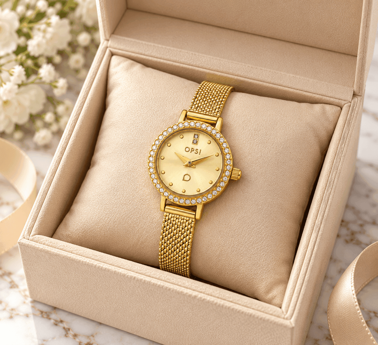 Ops Object  -  Orologio Donna  con cassa e bracciale in metallo mesh diamantato Allure - 3