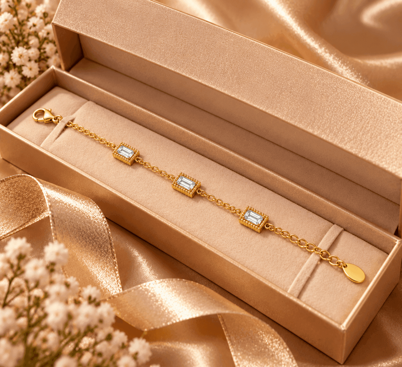 Ops Objects  -  Bracciale catena con dettagli rettangolo con cristalli Ariel - 3