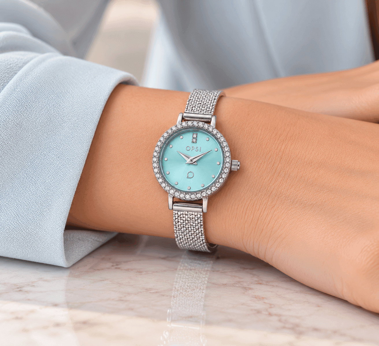 Ops Object  -  Orologio Donna  con cassa e bracciale in metallo mesh diamantato Allure - 2