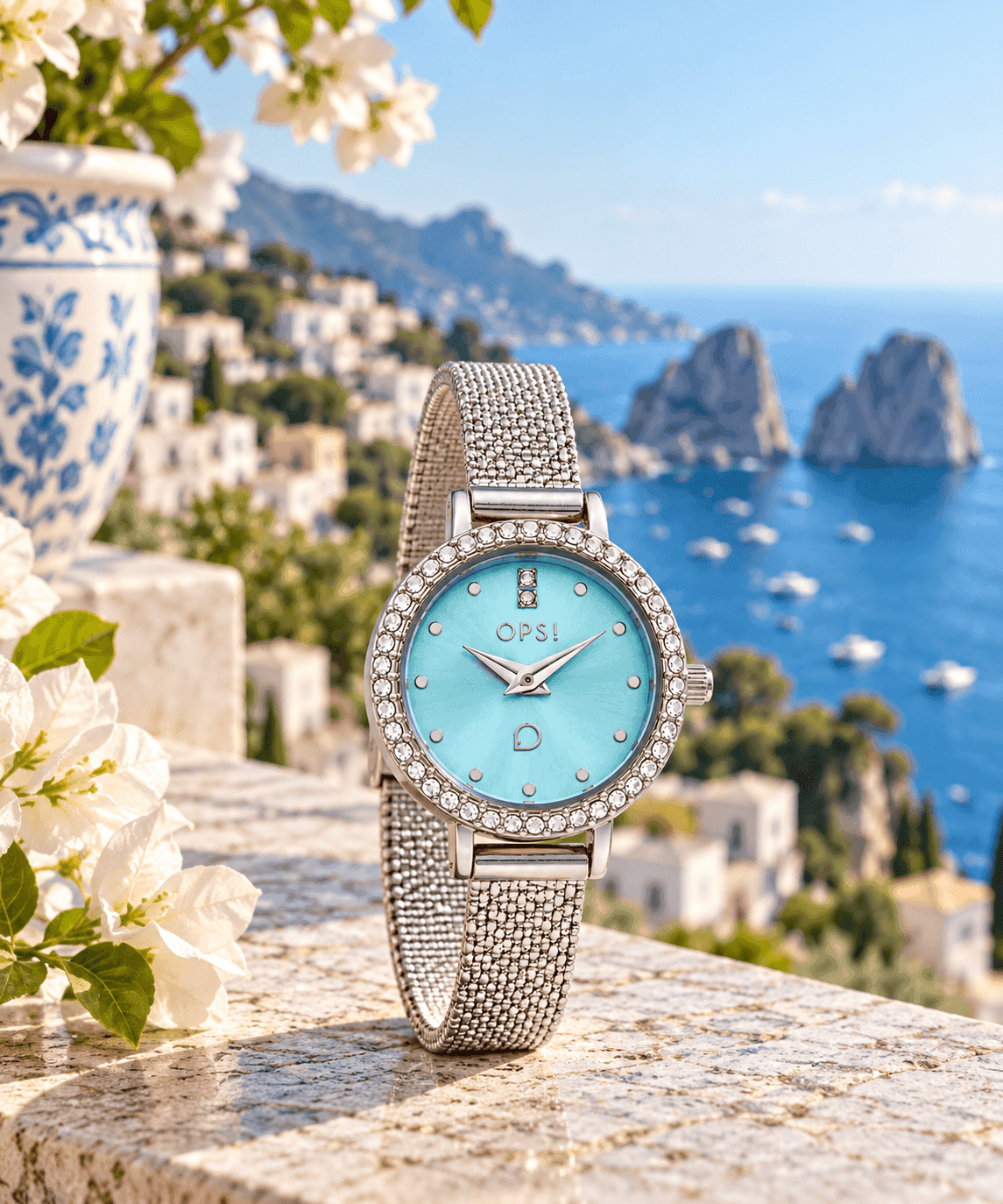 Ops Object  -  Orologio Donna  con cassa e bracciale in metallo mesh diamantato Allure - 4