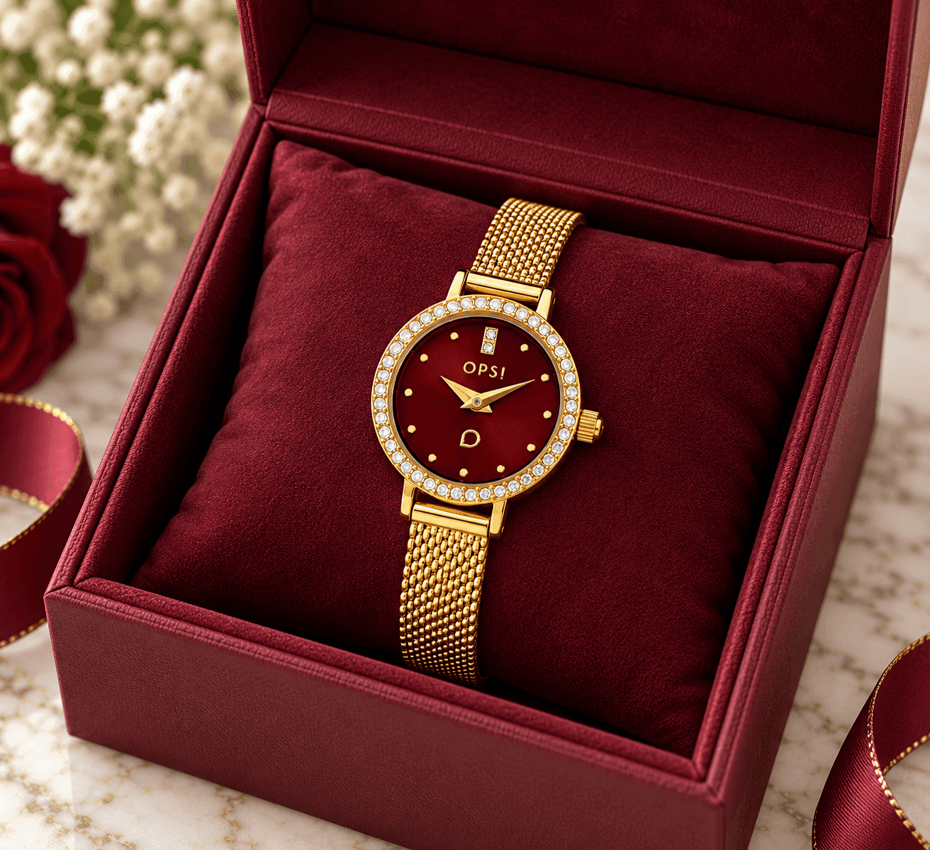Ops Object  -  Orologio Donna  con cassa e bracciale in metallo mesh diamantato Allure - 3