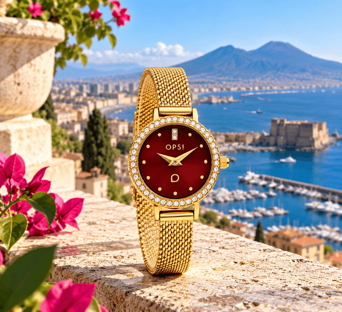 Ops Object  -  Orologio Donna  con cassa e bracciale in metallo mesh diamantato Allure - 4