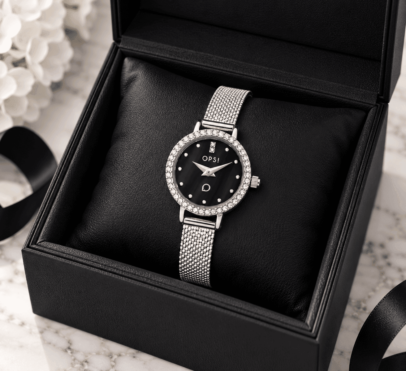 Ops Object  -  Orologio Donna  con cassa e bracciale in metallo mesh diamantato Allure - 3