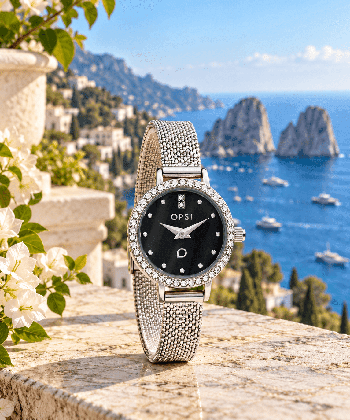 Ops Object  -  Orologio Donna  con cassa e bracciale in metallo mesh diamantato Allure - 4