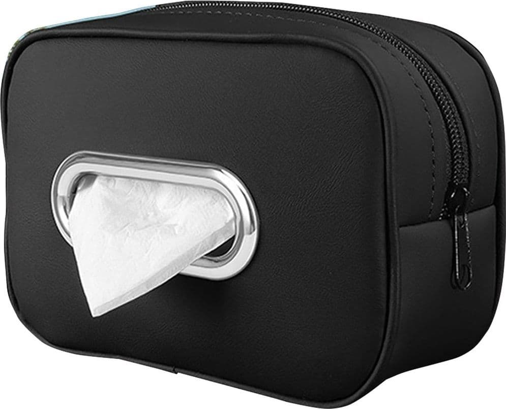 BORSA PORTA FAZZOLETTI DA SCHIENALE BRACCIOLO POGGIATESTA PER AUTO IN PELLE MICROFIBRA - 6