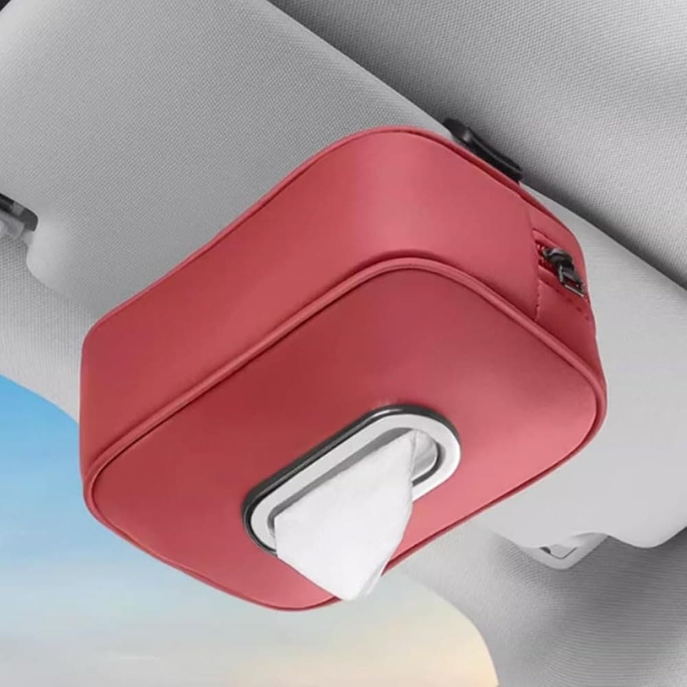 BORSA PORTA FAZZOLETTI DA SCHIENALE BRACCIOLO POGGIATESTA PER AUTO IN PELLE MICROFIBRA - 7