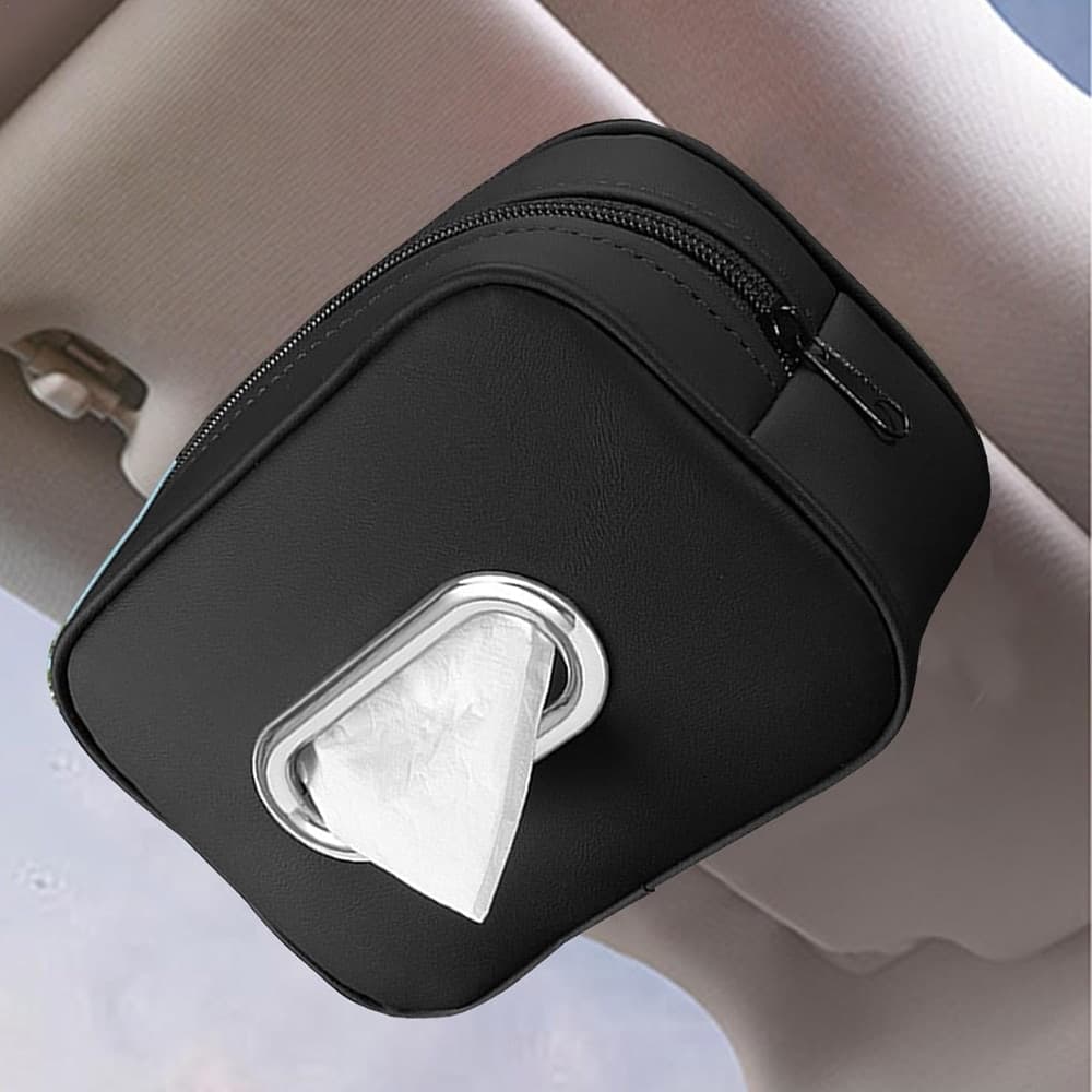 BORSA PORTA FAZZOLETTI DA SCHIENALE BRACCIOLO POGGIATESTA PER AUTO IN PELLE MICROFIBRA - 9