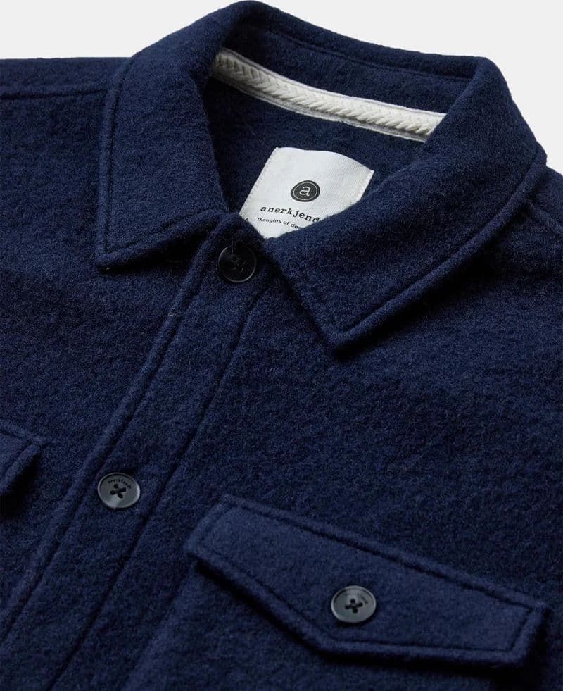 Camicia Lana Cotta Anerkjendt Akoscar Boiled Wool Overshirt - 4