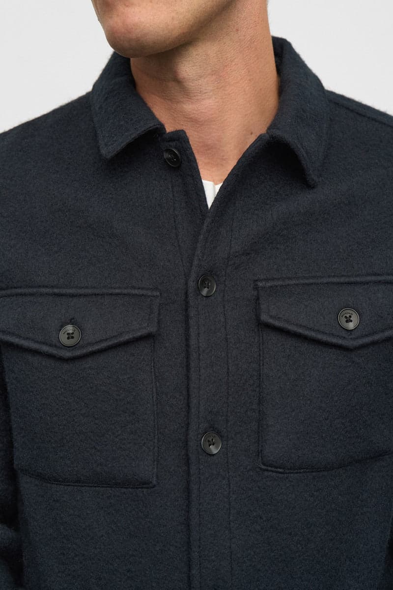 Camicia Lana Cotta Anerkjendt Akoscar Boiled Wool Overshirt - 9