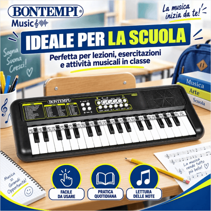 Bontempi 15 3780 KeyRhythm - Tastiera Digitale a 37 Tasti, 480x150x40 mm - 4