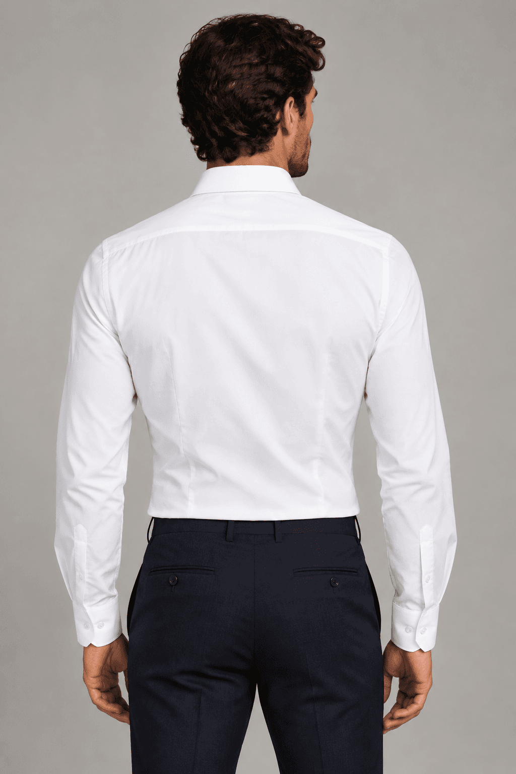 Camicia uomo Barba Napoli bianca con collo francese - 2