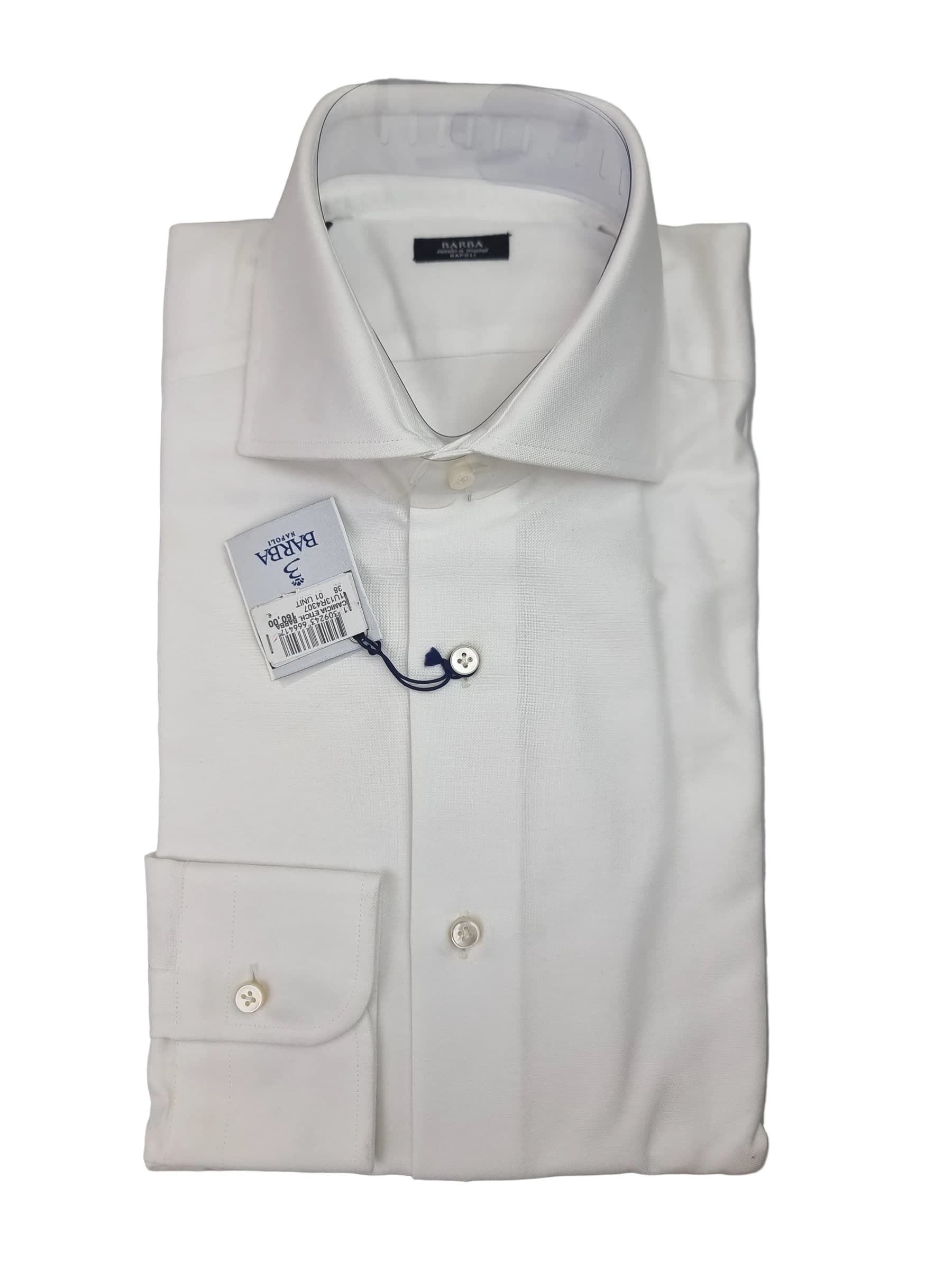 Camicia uomo Barba Napoli bianca con collo francese - 4