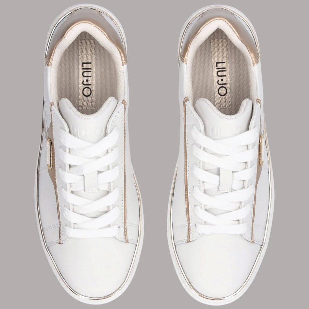 Sneakers Liu Jo Kiki 04 in pelle con dettagli laminati e suola piatta - 5