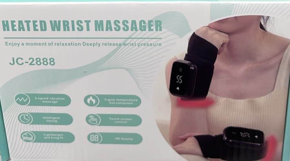 MASSAGGIATORE POLSI RISCALDATO SCALDAMANI RICARICABILE TERAPIA TERMICA REGOLABILE JC-2888 - 10