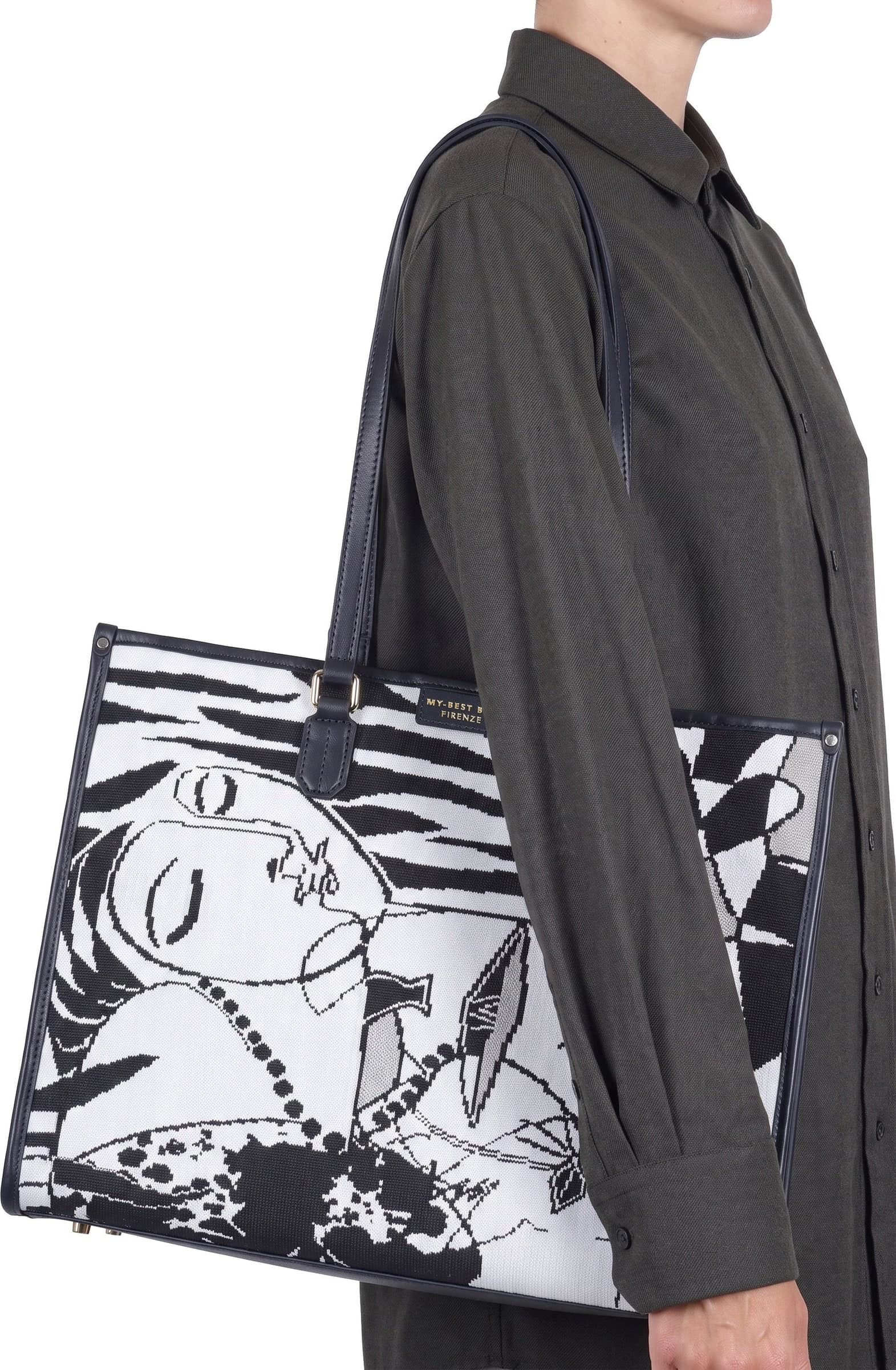 MY BEST BAGS My Best Bags - Borsa grande - 480084 - Bianco/Nero - 2