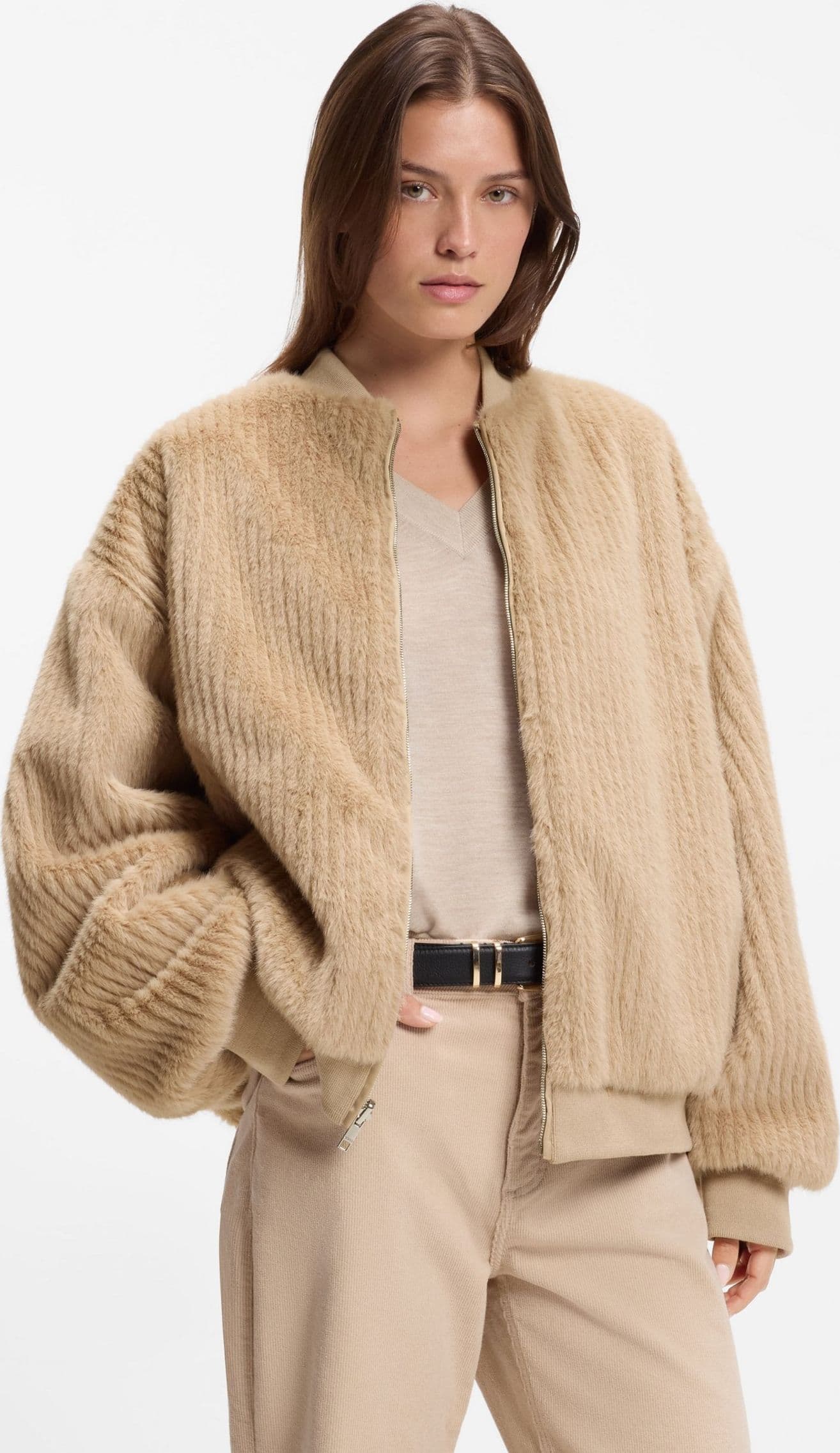 BOSS  GIUBBOTTO Petisa 10273318 01 – LIGHT BEIGE (276)