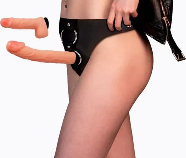 Harness Attraction Murdock Strap-On Doppio Dildo 19,8 e 15 cm con Imbracatura Regolabile - 4