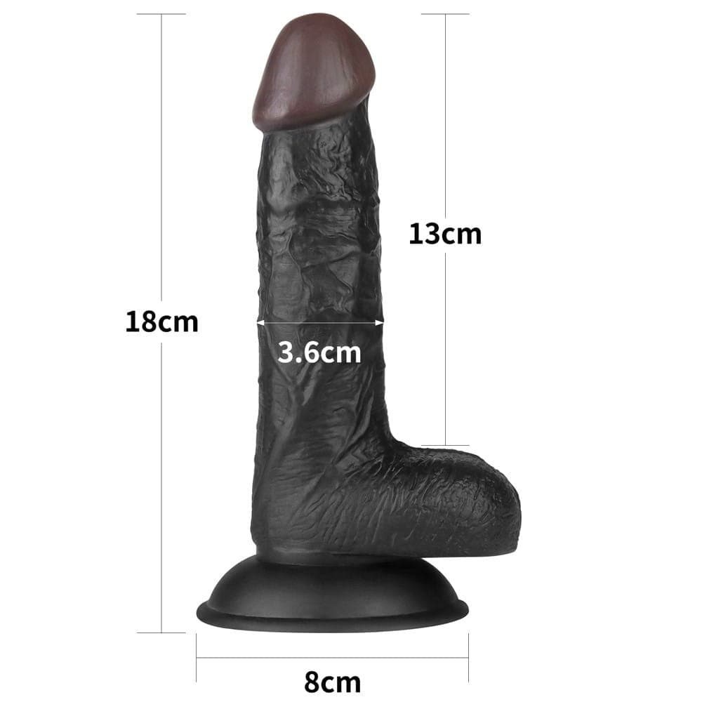 LoveToy INGEN Easy Strap-On Set 7 Pollici Dildo Nero 18 cm con Harness Regolabile - 5
