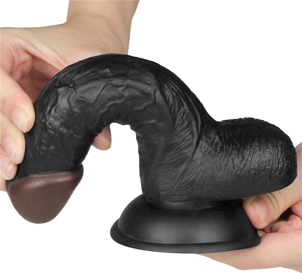 LoveToy INGEN Easy Strap-On Set 7 Pollici Dildo Nero 18 cm con Harness Regolabile - 6