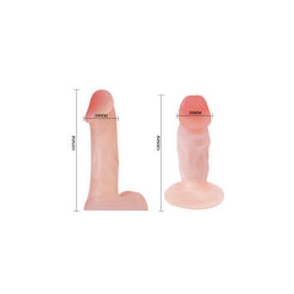 Baile Jessica Strap-On Set con 2 Dildo TPR 10,5 cm Ø 3 cm e Harness Regolabile - 2