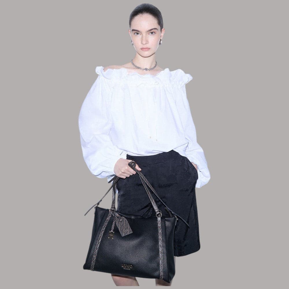 Borsa tote Liu Jo Ilyana media con logo frontale e tracolla rimovibile - 11