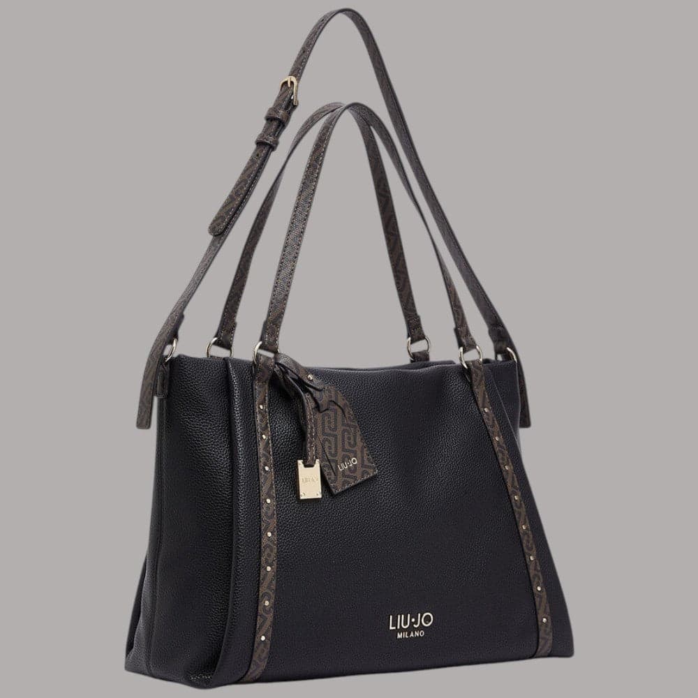 Borsa tote Liu Jo Ilyana media con logo frontale e tracolla rimovibile - 12