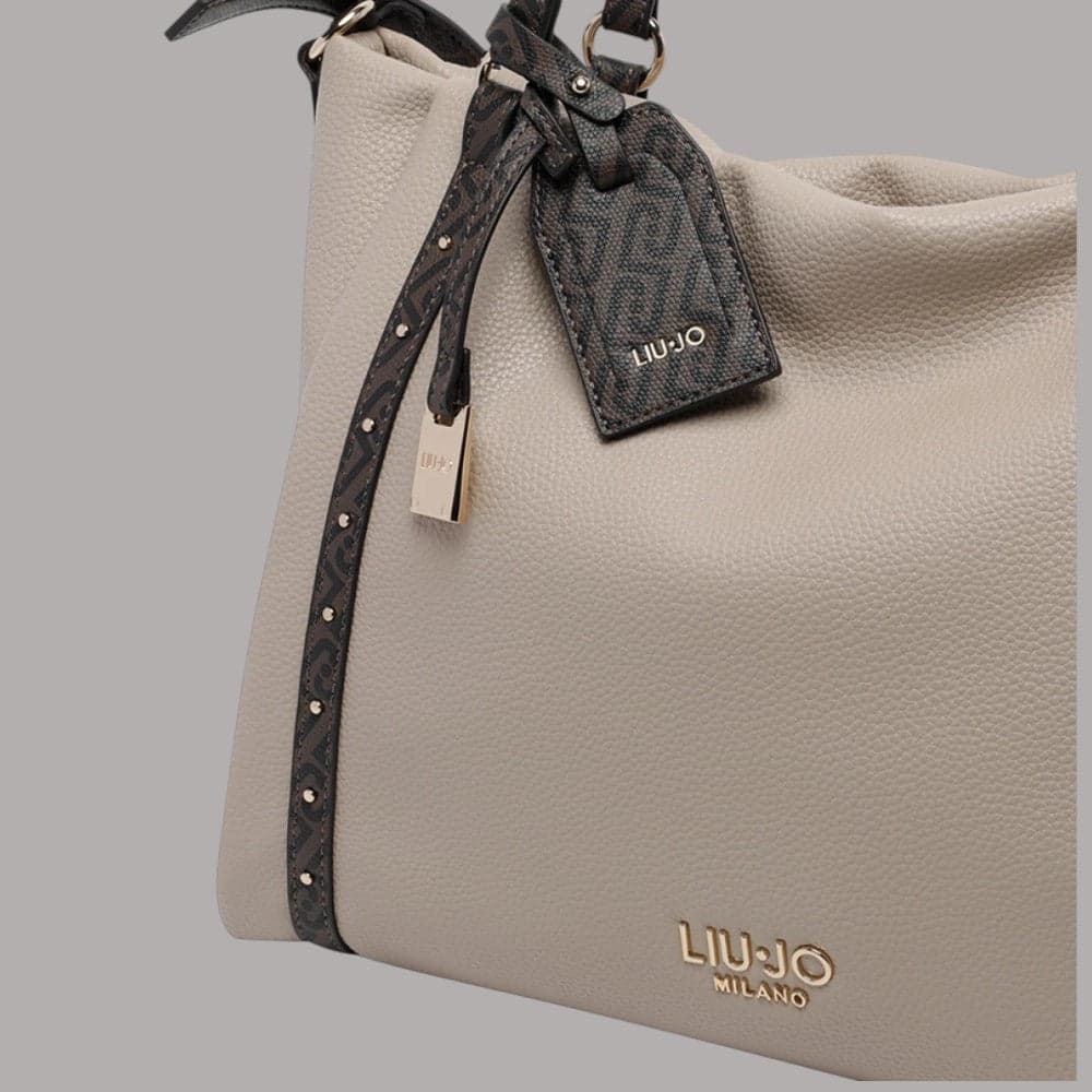 Borsa tote Liu Jo Ilyana media con logo frontale e tracolla rimovibile - 3