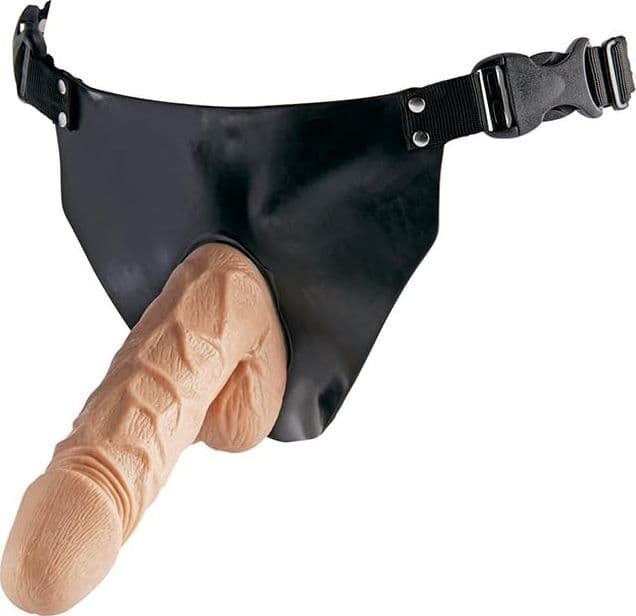 ToyJoy Super Woman Strap-On 18 cm con Dildo Anatomico PVC e Harness Nero Regolabile - 4