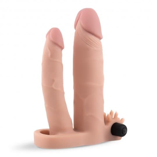 Crushious General Dickobi Guaina Pene Vibrante 18 cm con Dildo 13 cm e Skinsense 2.0 - 2