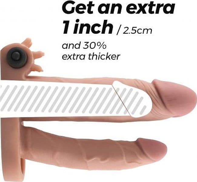 Crushious General Dickobi Guaina Pene Vibrante 18 cm con Dildo 13 cm e Skinsense 2.0 - 7