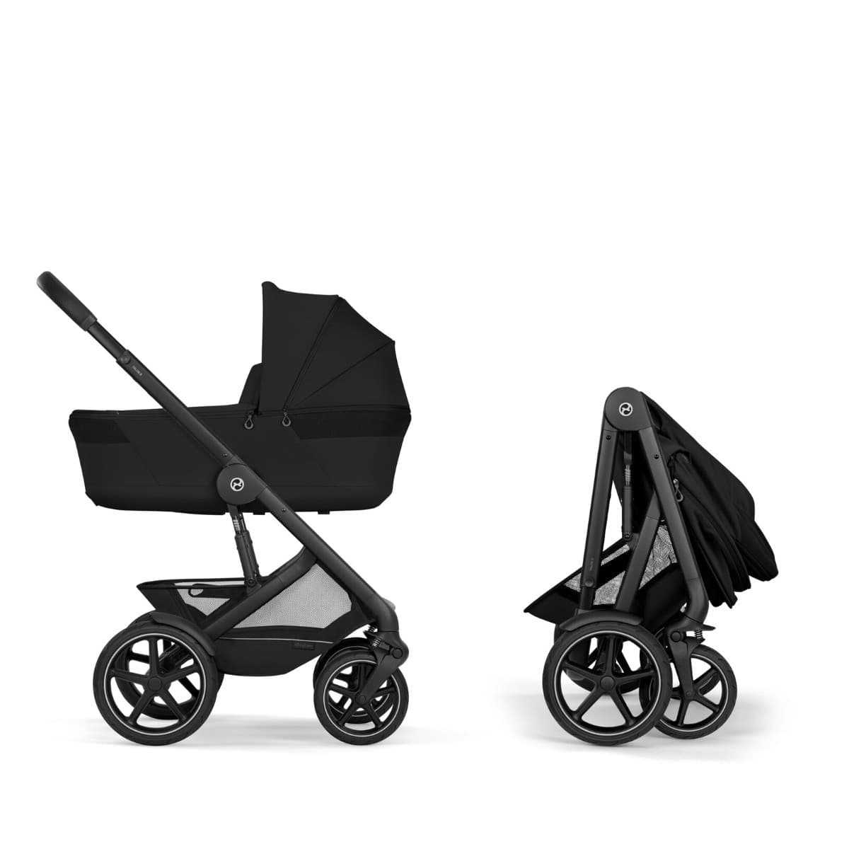 Duo Cybex Gold Talos S Lux con Navicella Richiudibile - Vari Colori – Moon Black