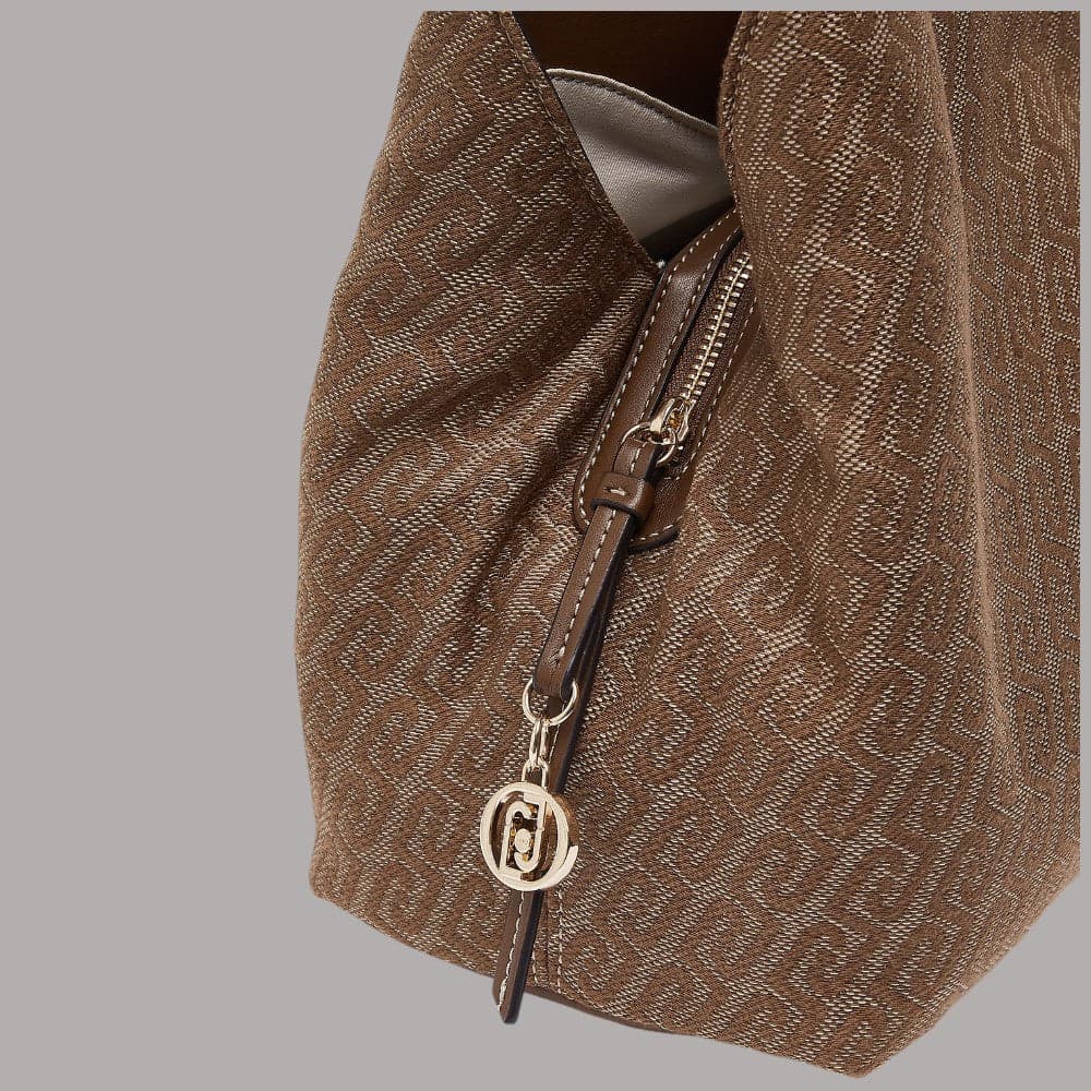 Borsa satchel Liu Jo Faiza in tessuto jacquard con doppi manici catena - 6