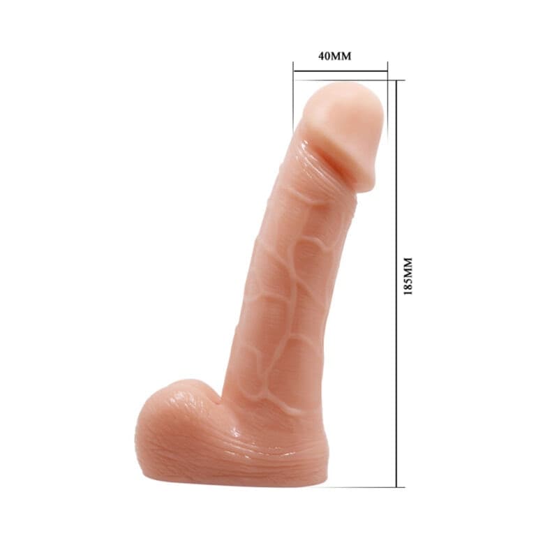 Baile Yvette Strap-On Doppio 18,5 cm TPR con Cintura Regolabile – Sex Toy Coppia - 2