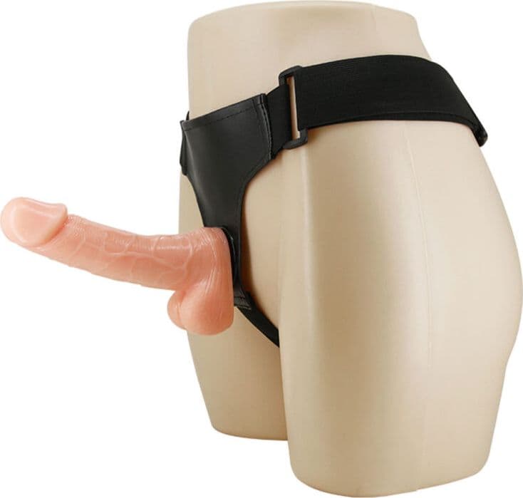 Baile Yvette Strap-On Doppio 18,5 cm TPR con Cintura Regolabile – Sex Toy Coppia - 5