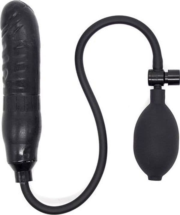 ÖHMAMA! Plug Anale Gonfiabile Nero 15,4 cm con Pompetta Manuale BDSM - 3