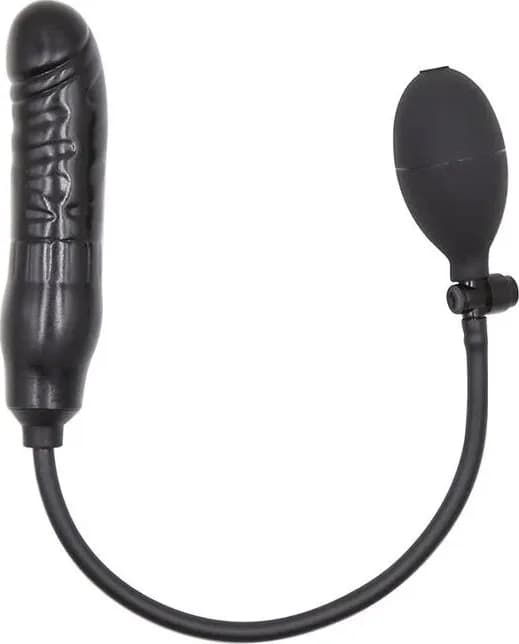 ÖHMAMA! Plug Anale Gonfiabile Nero 15,4 cm con Pompetta Manuale BDSM - 4