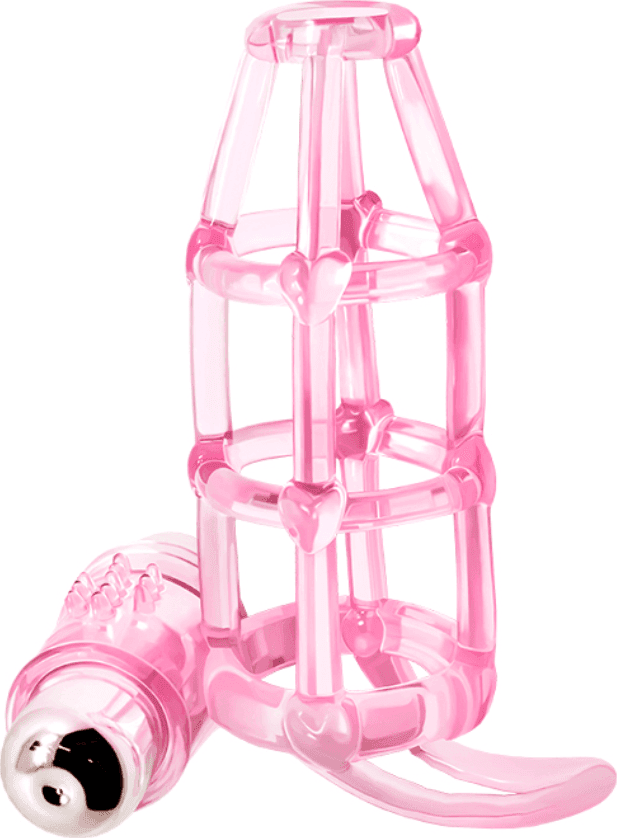 Sweet Cage Gabbia Pene Rosa Flessibile con Vibratore Bullet Removibile – Sex Toy Uomo - 3