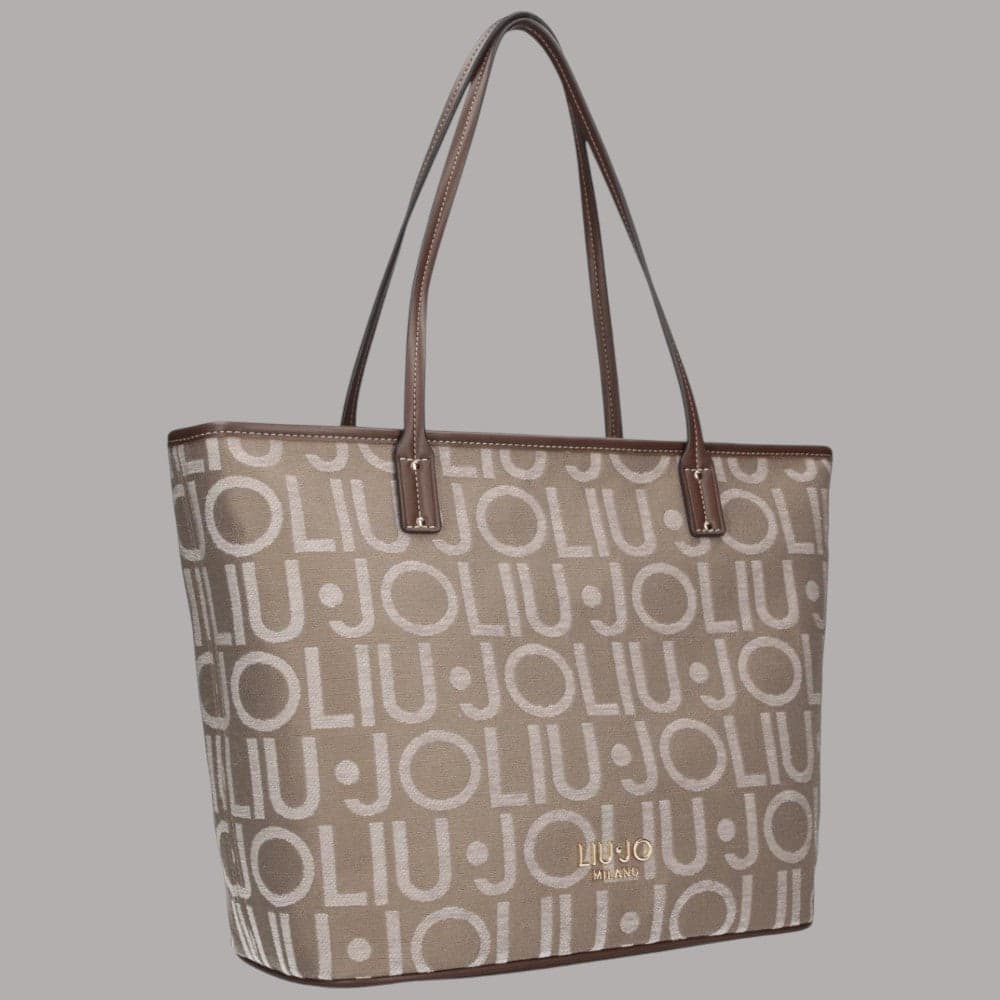 Borsa shopper Liu Jo AF6070T769A con logo jacquard all over - 8