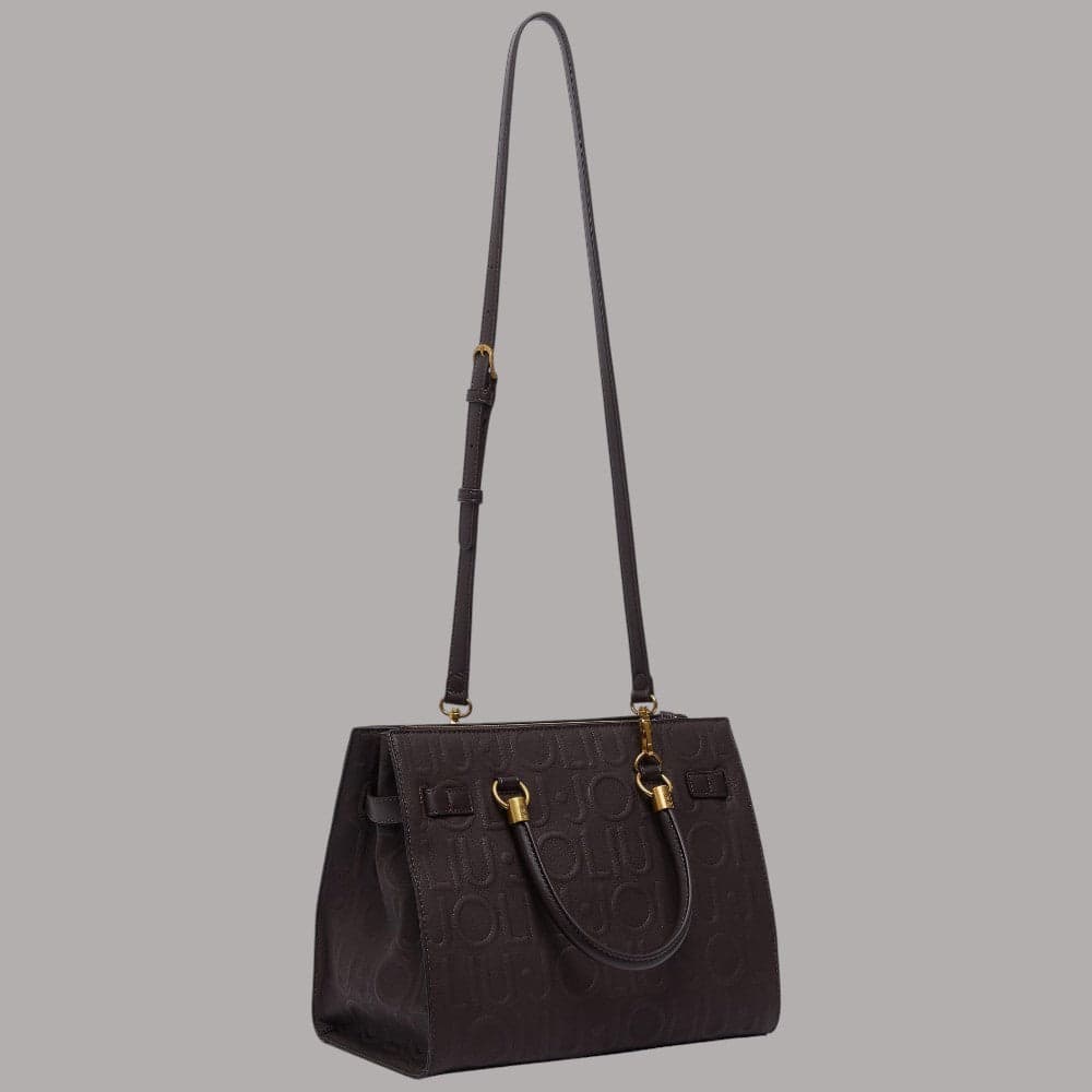 Borsa a mano Liu Jo Manhattan con motivo monogram inciso e doppio manico - 11