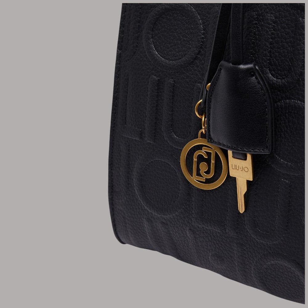 Borsa a mano Liu Jo Manhattan con motivo monogram inciso e doppio manico - 18