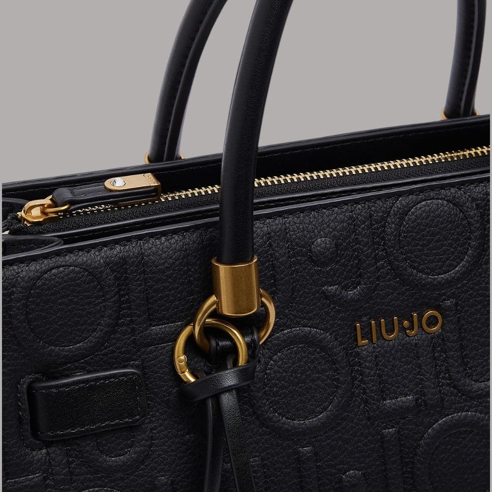 Borsa a mano Liu Jo Manhattan con motivo monogram inciso e doppio manico - 19