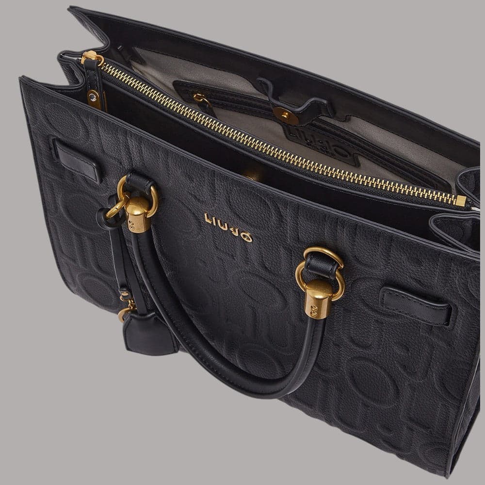 Borsa a mano Liu Jo Manhattan con motivo monogram inciso e doppio manico - 20