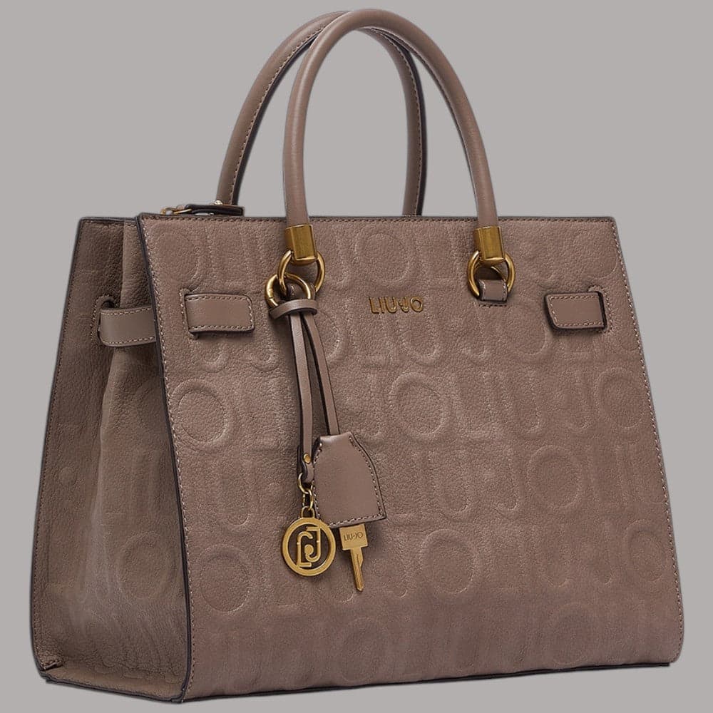 Borsa a mano Liu Jo Manhattan con motivo monogram inciso e doppio manico - 3