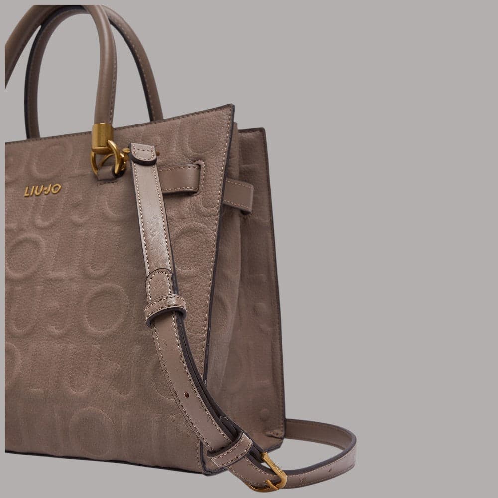 Borsa a mano Liu Jo Manhattan con motivo monogram inciso e doppio manico - 6