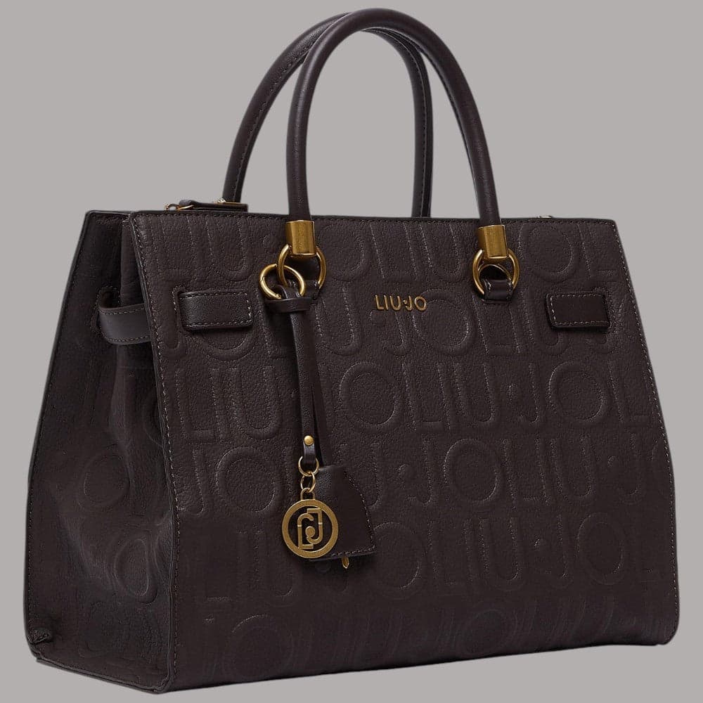 Borsa a mano Liu Jo Manhattan con motivo monogram inciso e doppio manico - 10