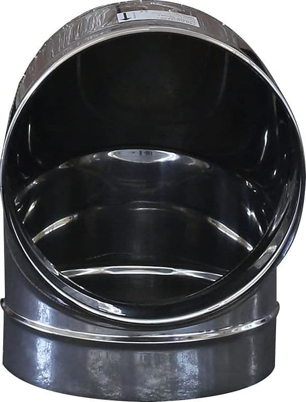 Tubo gomito a 90° acciaio inox aisi 304 monoparete spessore mm.0,5 - ø mm. 130 - 4