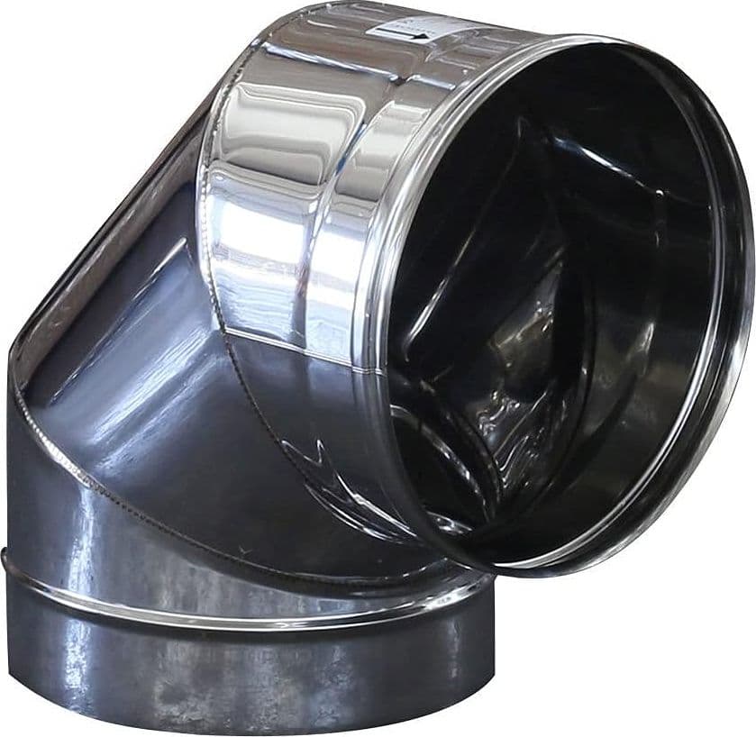 Tubo gomito a 90° acciaio inox aisi 304 monoparete spessore mm.0,5 - ø mm. 120 - 2