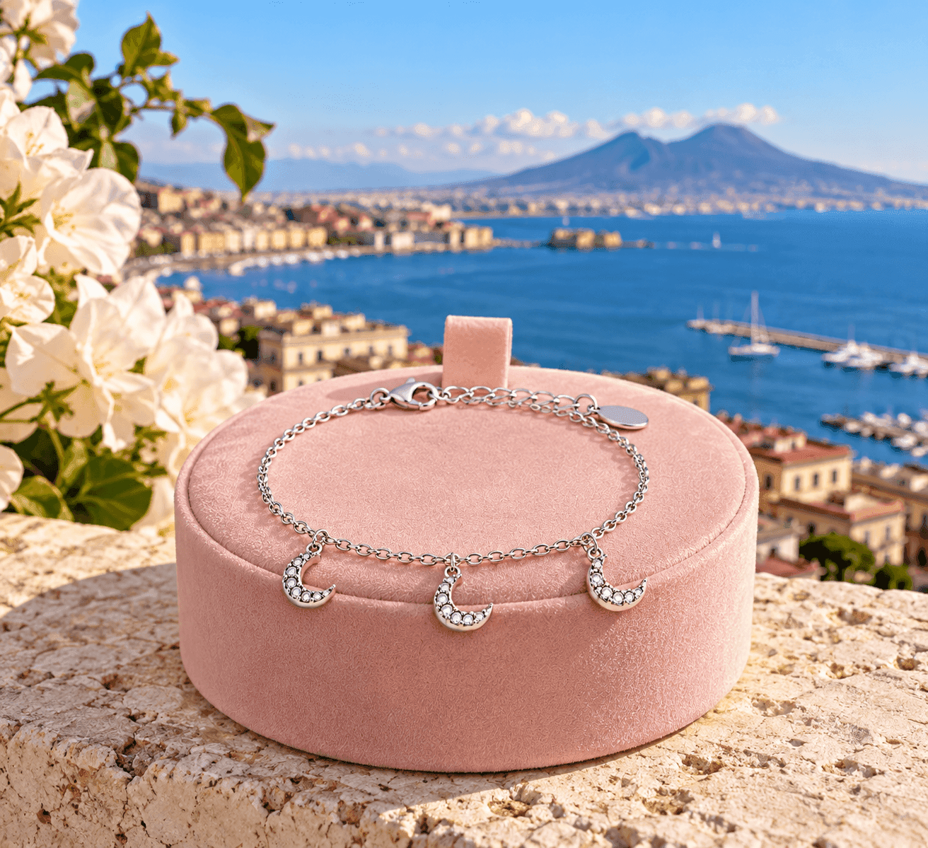 Ops Objects  -  Bracciale catena con pendenti luna con cristalli Ariel - 4